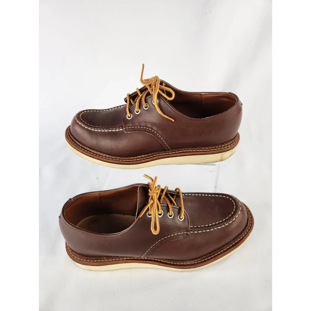 Red Wing Heritage 8109 Moc Toe Oxford Shoes Brown Leather Work Boots USA Men 7.5